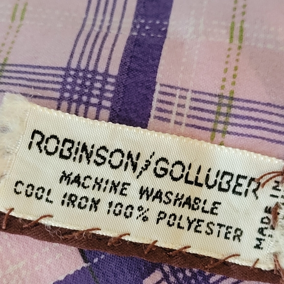 Vintage Robinson Golluber Scarf ~ Oblong Purple & Brown ~ Unique & Pretty! - Picture 9 of 16